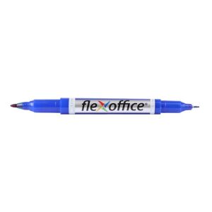 Alkoholos marker, 0,4/1,0 mm, kúpos, kétvégű, FLEXOFFICE "PM01", kék 122870796 - FlexOffice