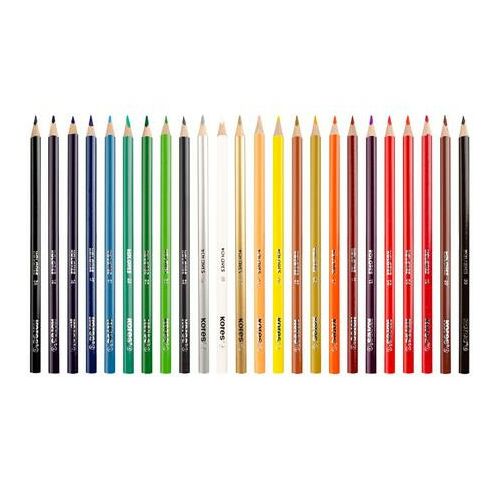 KORES Triangular színes ceruza készlet, 24 különböző szín