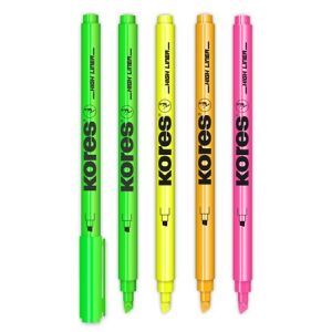 Szövegkiemelő készlet, 0,5-3,5 mm, KORES, 4 különböző szín 122871967 - Kores