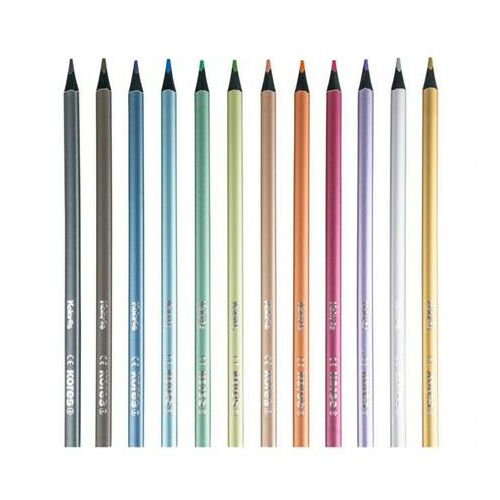12 darabos KORES Kolores Style Metallic színes ceruza készlet