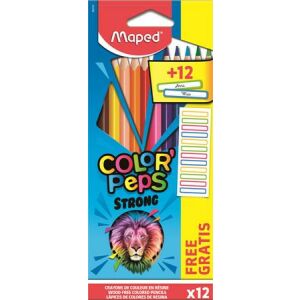 Maped Color'Peps Strong színes ceruza készlet, 12 darab + ajándék matricák - Toll & Ceruza