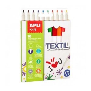 Textilfilc, 2,9 mm, APLI Kids "Markers Textil", 10 különböző szín 122876102 - Marker