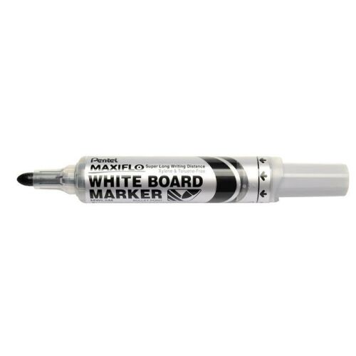 Táblamarker, 2,5 mm, kúpos, PENTEL "Maxiflo MWL5M", fekete 122878041