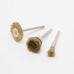 3 piece brass wire brush set for cleaning and polishing - Wire Brush Tool