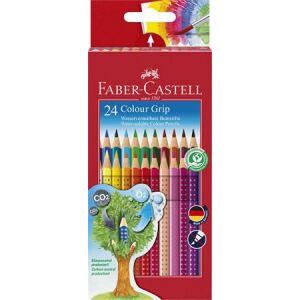 Színes ceruza készlet, háromszögletű, FABER-CASTELL "Grip 2001", 24 különböző szín 122880595 - Faber-Castell