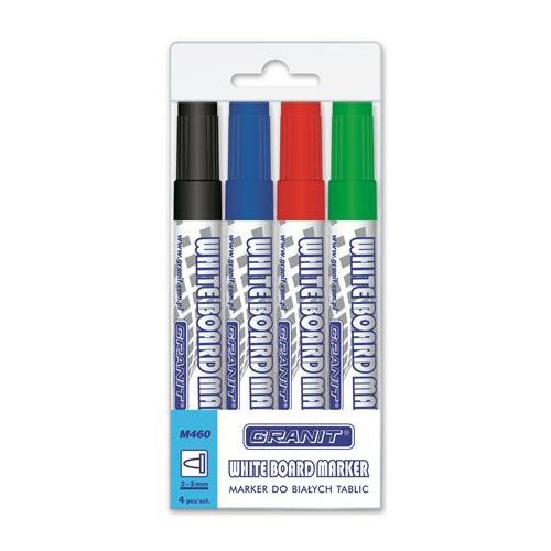 Táblamarker készlet, 2-3 mm, kúpos, GRANIT "M460", 4 különböző szín