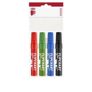 Flipchart marker készlet, 1-4 mm, vágott, ICO "Artip 12", 4 különböző szín 122880941 - ICO