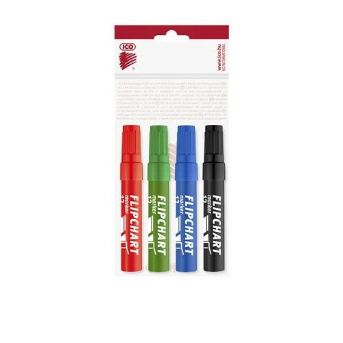 Flipchart marker készlet, 1-4 mm, vágott, ICO "Artip 12", 4 különböző szín 122880941