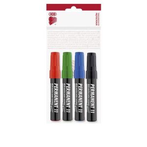 Alkoholos marker készlet, 1-3 mm, kúpos, ICO "Permanent 11", 4 különböző szín 122881056 - ICO