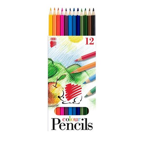 ICO Süni hatszögletű színes ceruza készlet, 12 szín