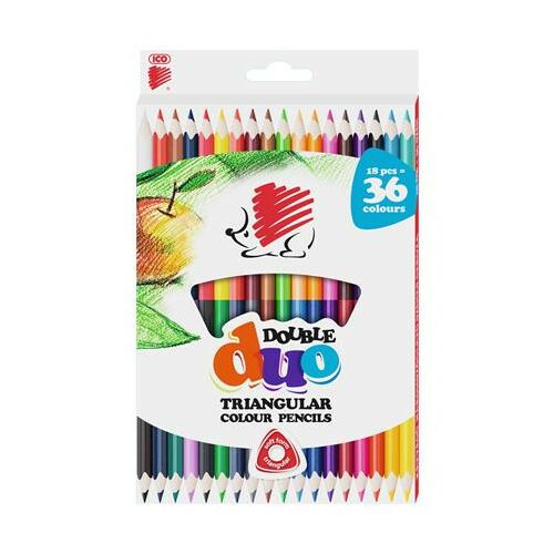 ICO Süni Double Duo 36 Színű Háromszögletű Ceruza Készlet