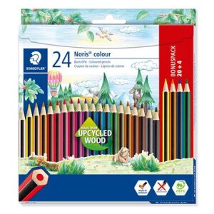 STAEDTLER Noris Colour 185 színes ceruza készlet, 24 szín, hatszögletű, újrahasznosított fából - Toll & Ceruza