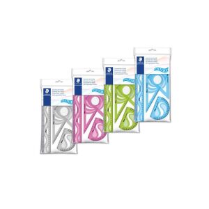 Vonalzókészlet, műanyag, hajlítható, 4 darabos, STAEDTLER "569 PB", vegyes színek 122882648 - Vonalzó