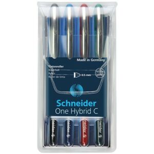 Rollertoll készlet, 0,5 mm, SCHNEIDER "One Hybrid C", 4 szín 122883951 - Schneider