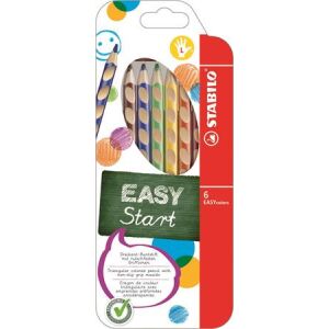 STABILO EasyColours balkezes, háromszögletű színes ceruza készlet, 6 szín - STABILO