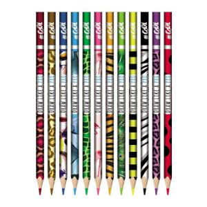 COOL BY VICTORIA Wildlife 12 darabos színes ceruza készlet, háromszögletű színes ceruzák - Toll & Ceruza