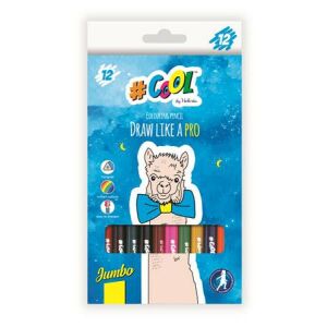 Színes ceruza készlet, háromszögletű, vastag, COOL BY VICTORIA, 12 különböző szín 122885593 - Cool by Victoria