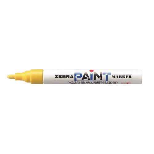 Zebra Paint Marker, 3mm, Sárga, Olajbázisú lakkmarker ipari és otthoni használatra - Lakkmarker