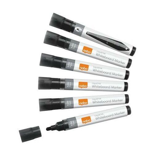 Táblamarker, folyékonytintás, kúpos, 1-3 mm, NOBO, fekete