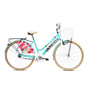 Adria Jasmin türkiz női városi kerékpár kosárral - Adria