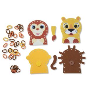 A Melissa & Doug Hurkolós Vadállatka Bábok játékkészlet elemei - Melissa & Doug