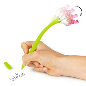 Trendhaus Wichtel törpe toll használat közben, hajlékony test, 'Winter' felirat - Toll & Ceruza