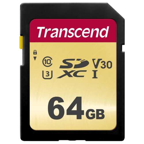 Transcend 64GB SDXC Class 10 UHS-I U3 memóriakártya