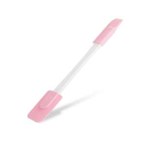 Pink silicone spatula with white handle, 24.5 cm long - Spatula