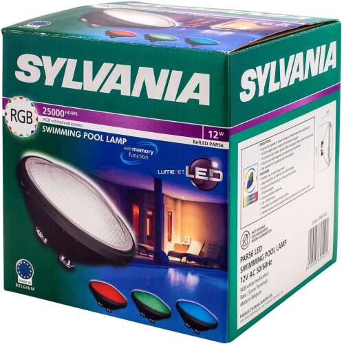 Sylvania PAR56 LED 12W 12V 300lm IP68 RGB lampa na zmenu farby v bazéne 43551012