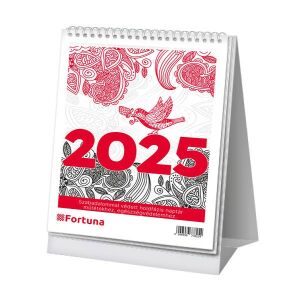 Fortuna 2026 asztali holdnaptár, ferde nézet - Fortuna