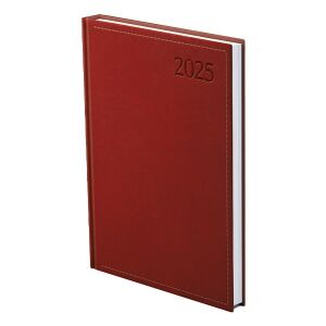 TOPTIMER Traditional 2025 heti tervező, A4 méret, bordó borító - TOPTIMER