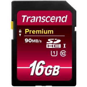 Transcend Premium 16GB SDHC Class 10 UHS-I 400X memóriakártya - Transcend
