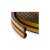 Brown self-adhesive door and window seal, D profile, 9mm