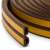 Brown self-adhesive door and window seal, D profile, 9mm