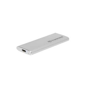 Transcend ESD240C 240GB Ezüst Külső SSD, ferde nézet - Transcend
