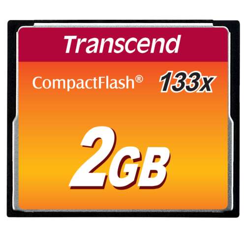 Transcend 2GB CompactFlash memóriakártya, 133x sebesség
