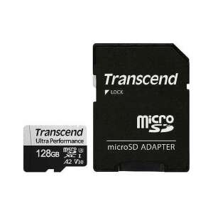 Transcend 128GB microSDXC memóriakártya adapterrel, Ultra Performance, UHS-I, V30, A2 - Transcend