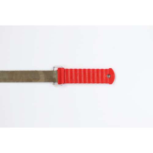 HB 1608 Lóápoló verejték kés, piros markolat, rozsdamentes acél penge