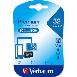 Verbatim Premium memóriakártya 32 GB MicroSDHC Class 10 57916626 