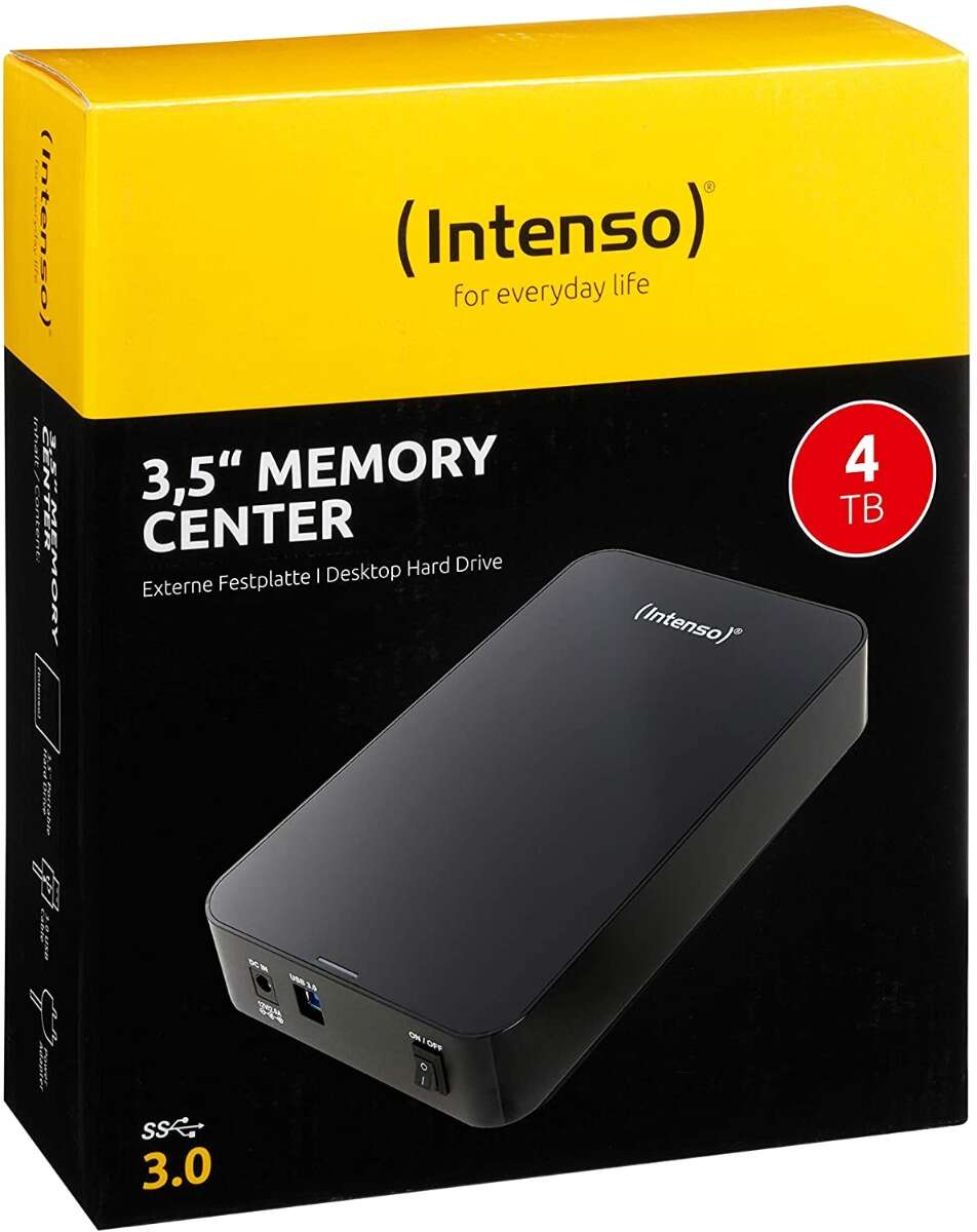 Intenso 6031512 memory center 4tb 3,5 inch usb 3.0  fekete külső...