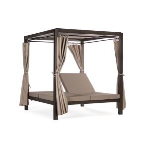 CUDI szürkésbarna szövet napozóágy