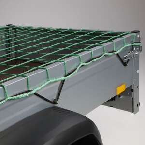 Green cargo net securing a load on a trailer - Transportation and Lifting Equipment