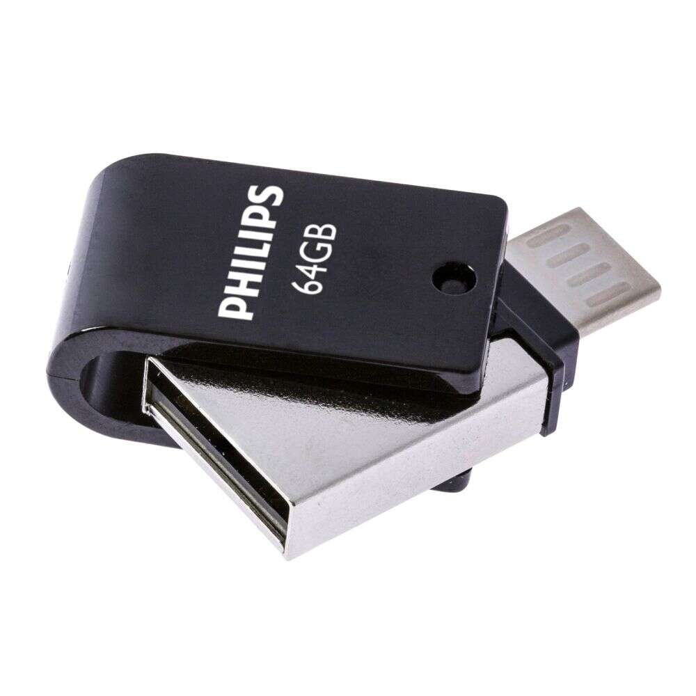 Philips FM64FD70B/00 64 GB USB 2.0 Fekete USB flash meghajtó