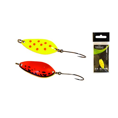 Wizard Chubby Spoon 2.8g horgász villantó, sárga és narancssárga színek - Wizard