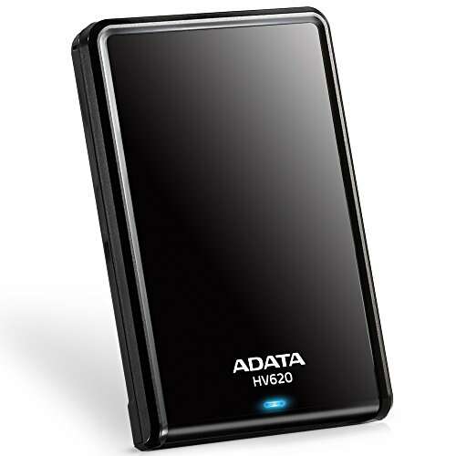 ADATA HV620S 1TB USB 3.1 külső merevlemez, fekete, oldalnézet - Külső merevlemez