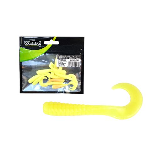 Wizard harpex twist lime 5cm 10pcs/bag 112776399