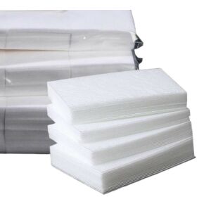 Szálmentes pink papírtörlő lap 500 db, halom szöszmentes fehér papírtörlő - Műkörmös kiegészítő