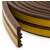 Brown self-adhesive E-profile door and window weather stripping, 9mm