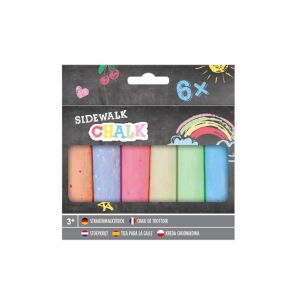 Straßenmalkreide 6er-Pack, bunte Straßenkreide für Kinder - Kreiden