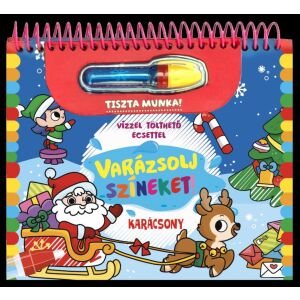 Varázsolj színeket! - Karácsony kolorowanka z pędzelkiem wodnym - Książka dla dzieci i młodzieży